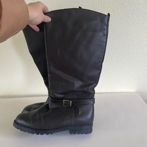 Leather riding boots